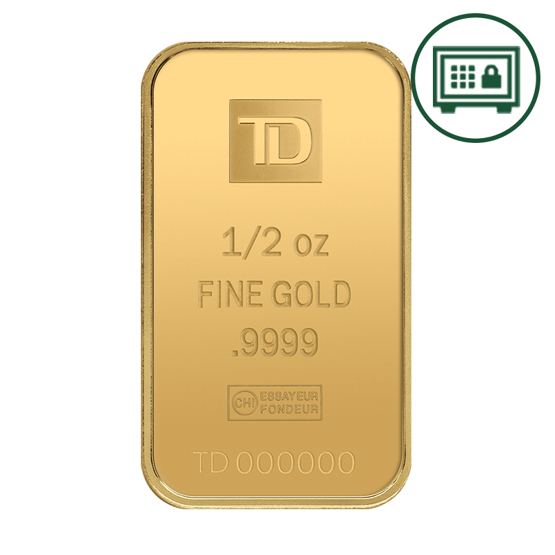 Image pour Lingot d’or TD de 1/2 oz - Stockage sécurisé à partir de Métaux précieux TD
